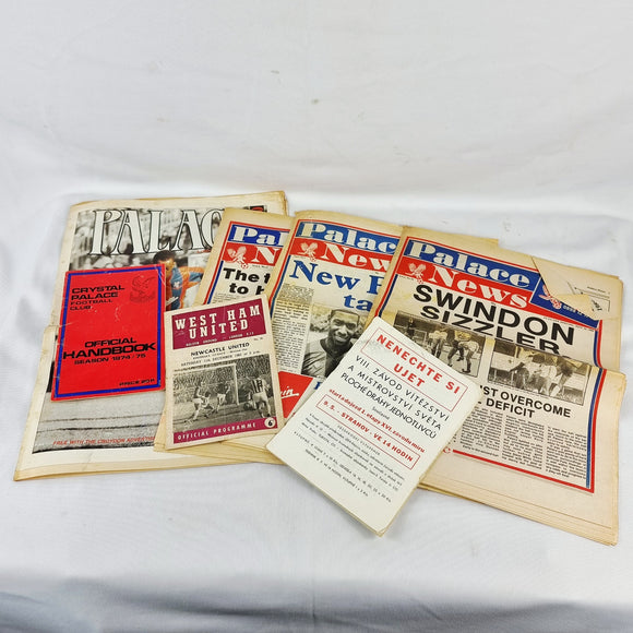 Collection of Vintage Palace News and other Football Memorabilia