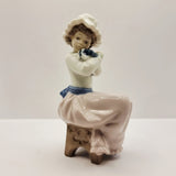 Nao by Lladro Figurine 1049 A Big Hug, Girl with Puppy