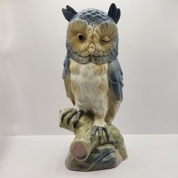 Vintage Valencia Owl Cuart De Poblet Porcelana Miquel Requena S.A.
