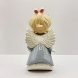 Lladro Style Angel and Boy with Umbrellas Made in Spain