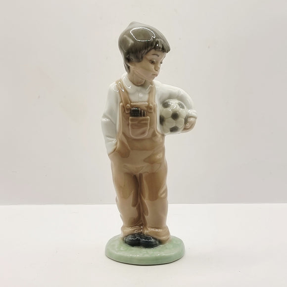 Nao by Lladro Figurine of Boy with Football