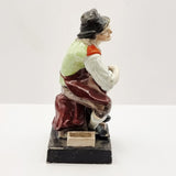 Antique Pair of Staffordshire Old man and Lady.