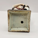 Antique Pair of Staffordshire Old man and Lady.