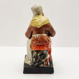 Antique Pair of Staffordshire Old man and Lady.