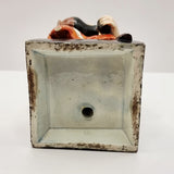 Antique Pair of Staffordshire Old man and Lady.