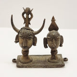Antique Bronze Dhokra of a Couple Possibly Headdress