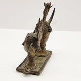 Antique Bronze Dhokra of a Couple Possibly Headdress