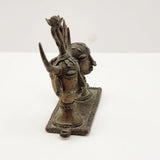 Antique Bronze Dhokra of a Couple Possibly Headdress