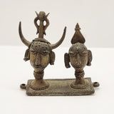 Antique Bronze Dhokra of a Couple Possibly Headdress