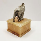 Antique Grand Tour of  She-Wolf, Rome on Alabaster Trinket Box