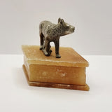 Antique Grand Tour of  She-Wolf, Rome on Alabaster Trinket Box