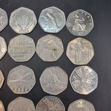 A Collection of Collectable 50p Coins Queen Elizabeth King Charles
