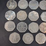 A Collection of Collectable 50p Coins Queen Elizabeth King Charles