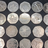A Collection of Collectable 50p Coins Queen Elizabeth King Charles