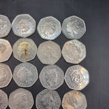 A Collection of Collectable 50p Coins Queen Elizabeth King Charles