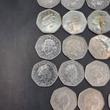 A Collection of Collectable 50p Coins Queen Elizabeth King Charles