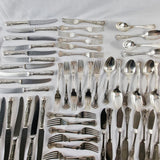 80 Piece Vintage Sheffield Silver Plated Cutlery Set. By Pelhams Arms.