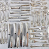 80 Piece Vintage Sheffield Silver Plated Cutlery Set. By Pelhams Arms.