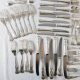 80 Piece Vintage Sheffield Silver Plated Cutlery Set. By Pelhams Arms.