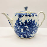 Antique 19th Century Blue and White Chinese Export Teapot.