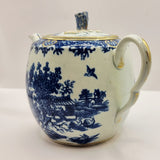 Antique 19th Century Blue and White Chinese Export Teapot.