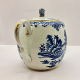 Antique 19th Century Blue and White Chinese Export Teapot.