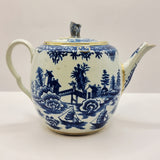 Antique 19th Century Blue and White Chinese Export Teapot.