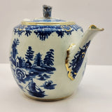 Antique 19th Century Blue and White Chinese Export Teapot.
