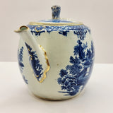 Antique 19th Century Blue and White Chinese Export Teapot.