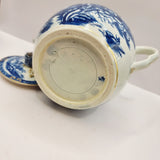 Antique 19th Century Blue and White Chinese Export Teapot.