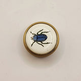 Halcyon Days Enamels Beatle Miniature Trinket or Pill Box.