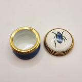 Halcyon Days Enamels Beatle Miniature Trinket or Pill Box.
