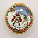 Halcyon Days Enamels Christmas 1990 Trinket or Pill Box