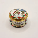 Halcyon Days Enamels Christmas 1990 Trinket or Pill Box