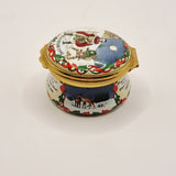 Halcyon Days Enamels Christmas 1990 Trinket or Pill Box