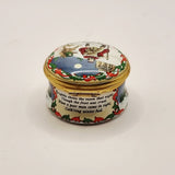 Halcyon Days Enamels Christmas 1990 Trinket or Pill Box