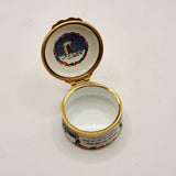 Halcyon Days Enamels Christmas 1990 Trinket or Pill Box