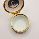 Halcyon Days Enamels Christmas 1990 Trinket or Pill Box