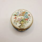 Halcyon Days Enamels Flowers Shireen Faircloth Trinket or Pill Box