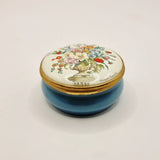 Halcyon Days Enamels Flowers Shireen Faircloth Trinket or Pill Box