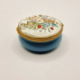 Halcyon Days Enamels Flowers Shireen Faircloth Trinket or Pill Box