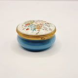 Halcyon Days Enamels Flowers Shireen Faircloth Trinket or Pill Box