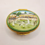 Halcyon Days Enamels Tennis Wimbledon edwardian times Trinket or Pill Box