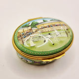 Halcyon Days Enamels Tennis Wimbledon edwardian times Trinket or Pill Box