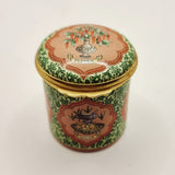 Halcyon Days Enamels Herbs, Variety's the very spice of life. William Cowper Trinket or Pill Box