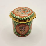 Halcyon Days Enamels Herbs, Variety's the very spice of life. William Cowper Trinket or Pill Box