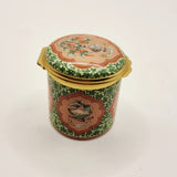 Halcyon Days Enamels Herbs, Variety's the very spice of life. William Cowper Trinket or Pill Box