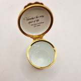 Halcyon Days Enamels Herbs, Variety's the very spice of life. William Cowper Trinket or Pill Box