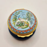 Halcyon Days Enamels For you bird Enamel Trinket or Pill Box