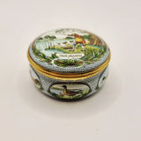 Halcyon Days Enamels Duck shooting By James Purley and sons Trinket or Pill Box